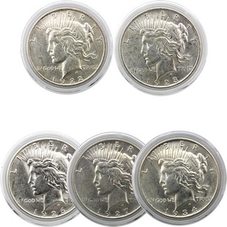 Complete 'D' Mint Peace Dollar Collection