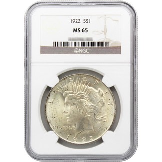 1922 Peace Dollar NGC MS-65