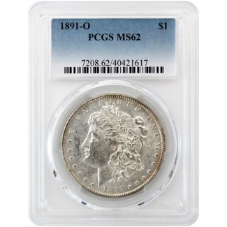 1891 O Morgan Dollar PCGS MS62