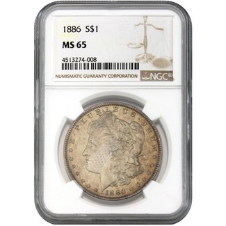 1886 Morgan Dollar NGC MS-65