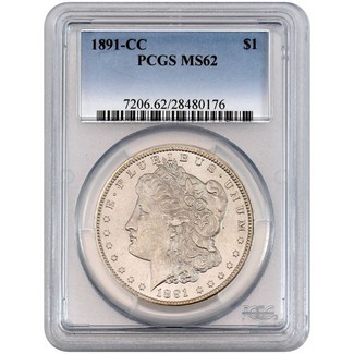 1891-CC Morgan Dollar PCGS MS-62