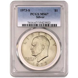 1973-S Silver Eisenhower Dollar PCGS MS-67