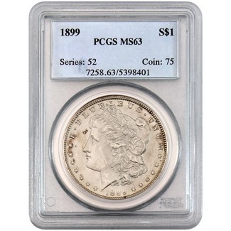 1899 Morgan Dollar PCGS MS-63 (Mintage 330,000)