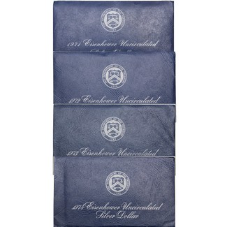 1971-1974 Eisenhower Dollar Set Blue Pack OGP