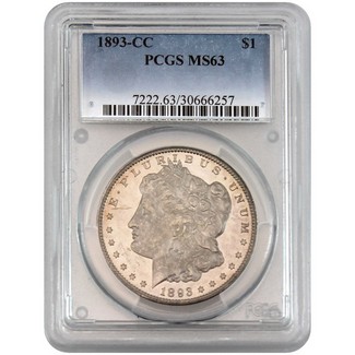 1893-CC Morgan Dollar PCGS MS-63
