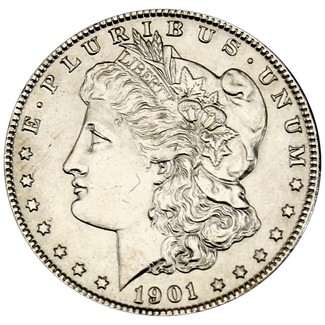 1901 Morgan 90% Silver Dollar in VG/VF condition