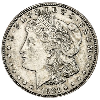 1921 Morgan 90% Silver Dollar in VG/VF condition