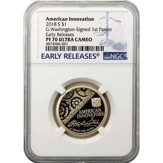 2018 S American Innovation Dollar NGC PF70 Ultra Cameo Early Releases Label