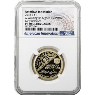 2018 S American Innovation Dollar NGC PF70 UC Early Releases American Innovation Series Label