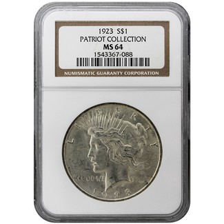 1923 P Peace Dollar NGC MS 64 "Patriot Collection"