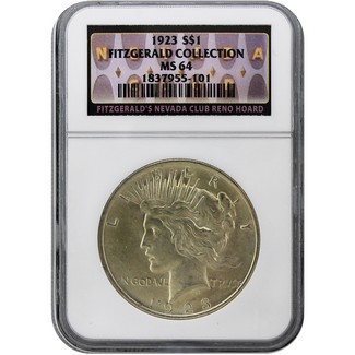 1923 P Peace Dollar NGC MS 64 "Fitzgerald Collection"