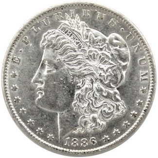 1886 O Morgan Silver Dollar AU Condition