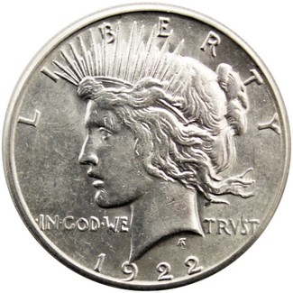 1922 S Peace Dollar XF-AU Condition