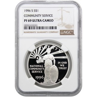 1996 S Community Service Commem NGC PF69 UC