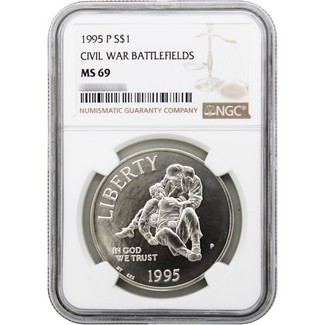 1995 Civil War Commem Dollar NGC MS69