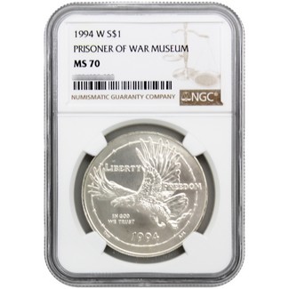 1994 W US Prisoner of War Museum Commem Dollar NGC MS70