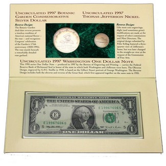 1997 Botanic Gardens Coin and Currency Set OGP