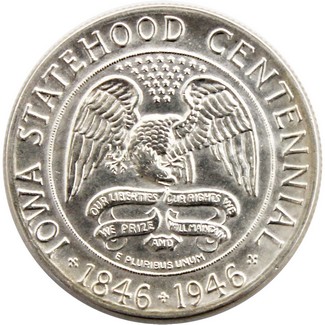 1946 Iowa Commem Half Dollar AU/BU Condition