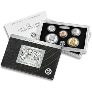 2022 S Silver Proof Set in OGP (10 coins)