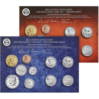 2022 United States Uncirculated Mint Set (20 Coins)