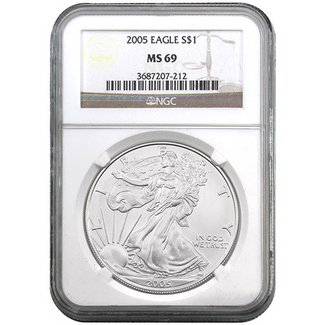 2005 Silver Eagle NGC MS69