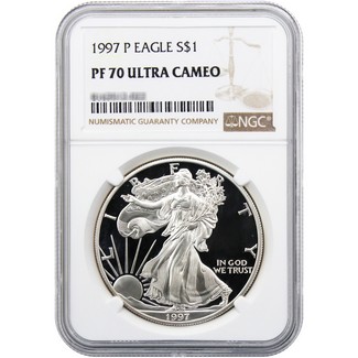 1997 Proof Silver Eagle NGC PF70 UC