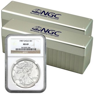 1986 - 2017 Silver Eagle Set NGC Certified MS69