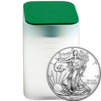 2019 1oz .999 Silver Eagle Brilliant Unc.- U.S. Mint Roll of 20
