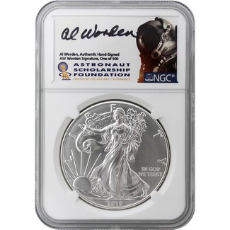 2019 Silver Eagle NGC MS70 FDI Al Worden Signed One of 500 ASF Label