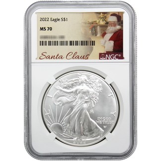 2022 Silver Eagle NGC MS70 Santa Claus Label