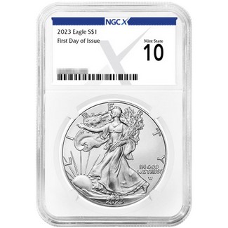 2023 Silver Eagle NGCX MS10 First Day Issue NGCX Label