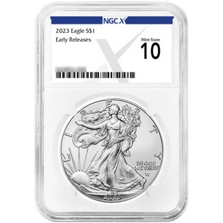 2023 Silver Eagle NGCX MS10 Early Releases NGCX Label