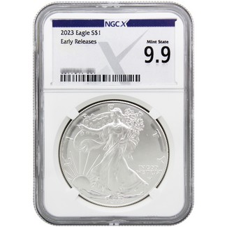 2023 Silver Eagle NGCX MS 9.9 Early Releases NGCX Label