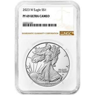2023 W Proof Silver Eagle NGC PF69 Ultra Cameo Brown Label