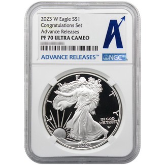 2023 W Proof Congratulations Set Silver Eagle NGC PF70 Ultra Cameo Advance Releases