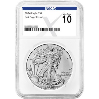 2024 Silver Eagle NGCX MS10 First Day Issue NGCX Label