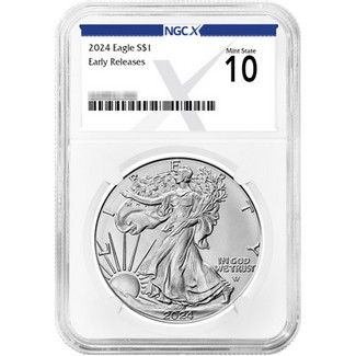 2024 Silver Eagle NGCX MS10 Early Releases NGCX Label