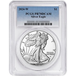 2024 W Proof Silver Eagle PCGS PR70 DCAM Blue Label