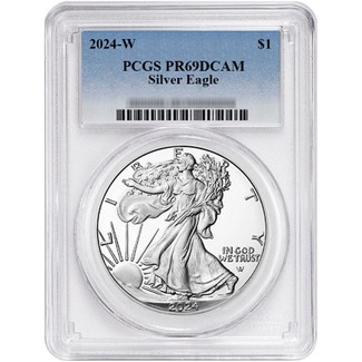 2024 W Proof Silver Eagle PCGS PR69 DCAM Blue Label