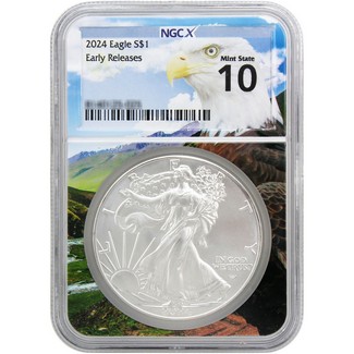 2024 Silver Eagle NGCX MS10 Early Releases Eagle Core POP=100