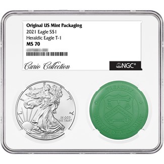 2021 Type 1 Silver Eagle NGC MS70 w/ Original U.S. Mint Packaging Curio Collection