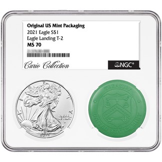 2021 Type 2 Silver Eagle NGC MS70 w/ Original U.S. Mint Packaging Curio Collection