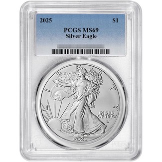 2025 Silver Eagle PCGS MS69 Blue Label