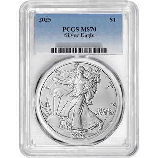 2025 Silver Eagle PCGS MS70 Blue Label