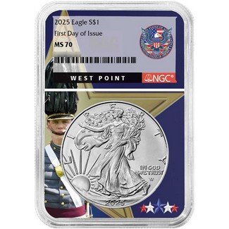 2025 Silver Eagle NGC MS70 FDI West Point Core