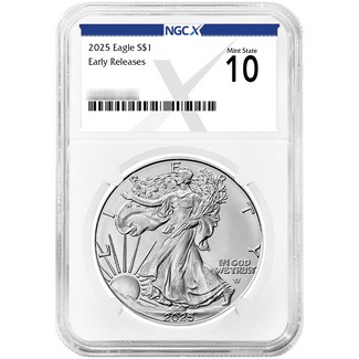 2025 Silver Eagle NGCX MS10 ER NGCX Label