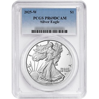 2025 W Proof Silver Eagle PCGS PR69 DCAM Blue Label