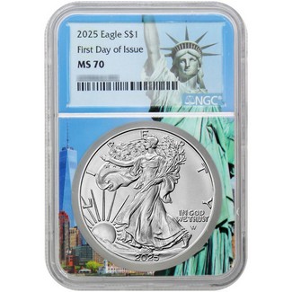 2025 Silver Eagle NGC MS70 FDI Statue of Liberty Core