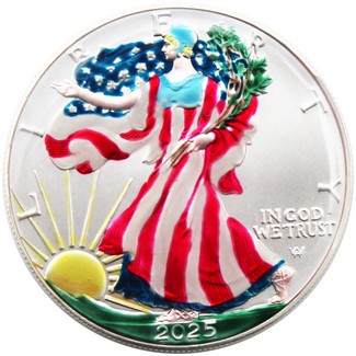 2025 Enameled "Hand Painted" 1oz American Silver Eagle