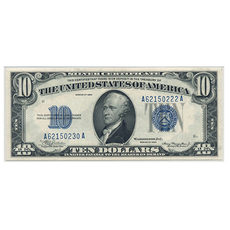 1934 $10 Silver Certificate Very Good or Better